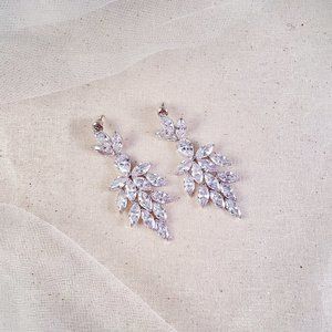 "Alicia" Silver Swarvoski Handmade Earrings